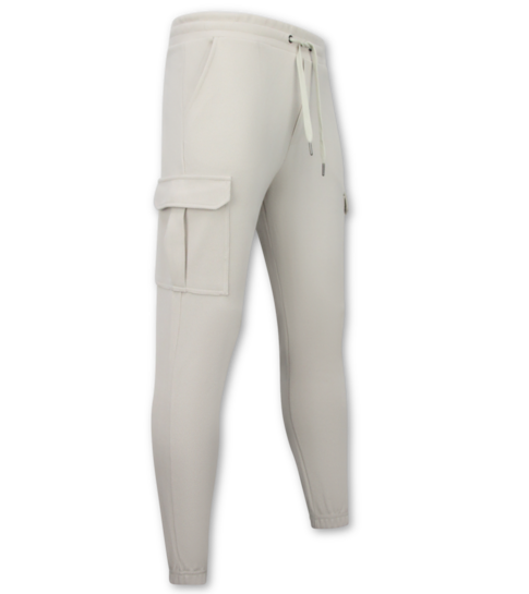 ENOS Casual Oversized Ribbed  Tweedelige Set - Trainingspak Heren - Joggingpak Heren Volwassenen - 7920- Beige
