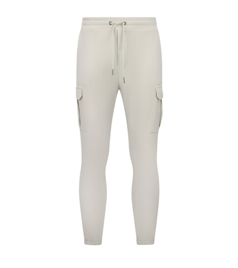 ENOS Casual Oversized Ribbed  Tweedelige Set - Trainingspak Heren - Joggingpak Heren Volwassenen - 7920- Beige