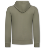 ENOS Casual Oversized Ribbed Joggingpak Heren Volwassenen - Trainingspak Heren - Nette Tweedelige Set - 7920- Bruin