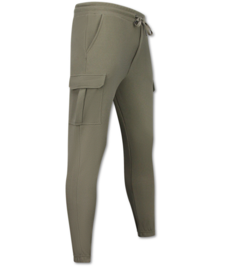 ENOS Casual Oversized Ribbed Joggingpak Heren Volwassenen - Trainingspak Heren - Nette Tweedelige Set - 7920- Bruin
