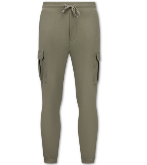 ENOS Casual Oversized Ribbed Joggingpak Heren Volwassenen - Trainingspak Heren - Nette Tweedelige Set - 7920- Bruin