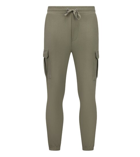 ENOS Casual Oversized Ribbed Joggingpak Heren Volwassenen - Trainingspak Heren - Nette Tweedelige Set - 7920- Bruin