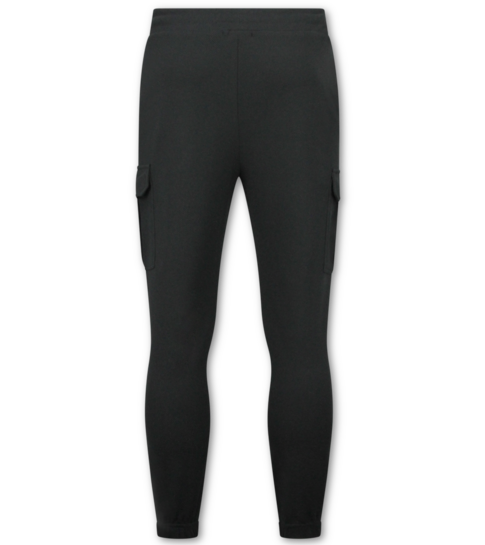 ENOS Casual Oversized Ribbed Trainingspak Heren - Joggingpak Heren Volwassenen - Nette Tweedelige Set - 7920- Zwart