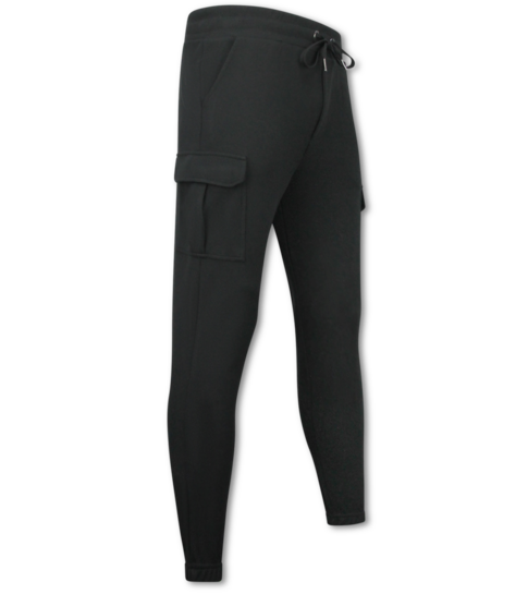 ENOS Casual Oversized Ribbed Trainingspak Heren - Joggingpak Heren Volwassenen - Nette Tweedelige Set - 7920- Zwart