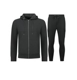 ENOS Casual Oversized Ribbed Trainingspak Heren - Joggingpak Heren Volwassenen - Nette Tweedelige Set - 7920- Zwart