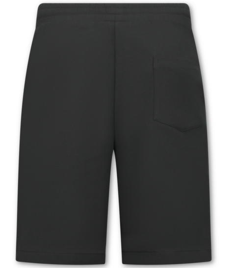 ENOS Zomerset Heren - Ribbed  Oversized  Polo Shirt en Korte Broek - Combisets - Co ord Set - F-5827 - Zwart