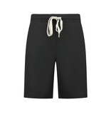 ENOS Zomerset Heren - Ribbed  Oversized  Polo Shirt en Korte Broek - Combisets - Co ord Set - F-5827 - Zwart