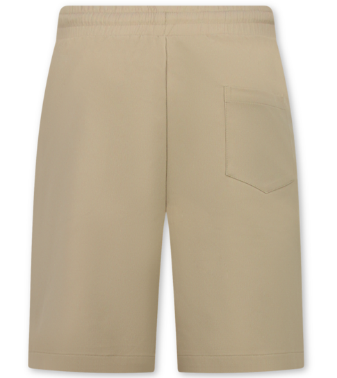 ENOS Zomerset Heren - Ribbed  Oversized  Polo Shirt en Korte Broek - Combisets - Co ord Set - F-5827 - Bruin