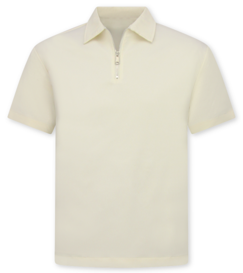 ENOS Zomerset Heren - Ribbed  Oversized  Polo Shirt en Korte Broek - Combisets - Co ord Set - F-5827 - Beige