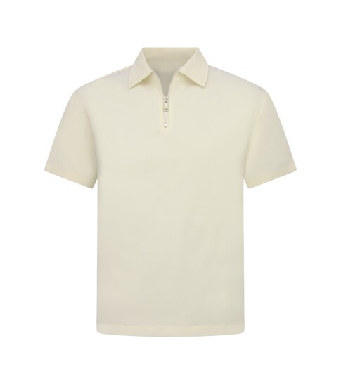 ENOS Zomerset Heren - Ribbed  Oversized  Polo Shirt en Korte Broek - Combisets - Co ord Set - F-5827 - Beige