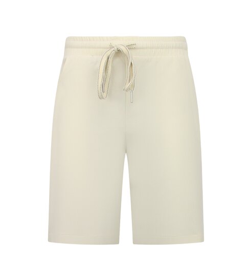 ENOS Zomerset Heren - Ribbed  Oversized  Polo Shirt en Korte Broek - Combisets - Co ord Set - F-5827 - Beige