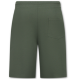 ENOS Zomerset Heren - Ribbed  Oversized Shirt  en Korte Broek - Twinset twee delig - F-5830 - Groen
