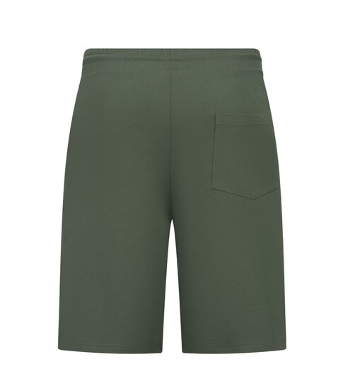 ENOS Zomerset Heren - Ribbed  Oversized Shirt  en Korte Broek - Twinset twee delig - F-5830 - Groen
