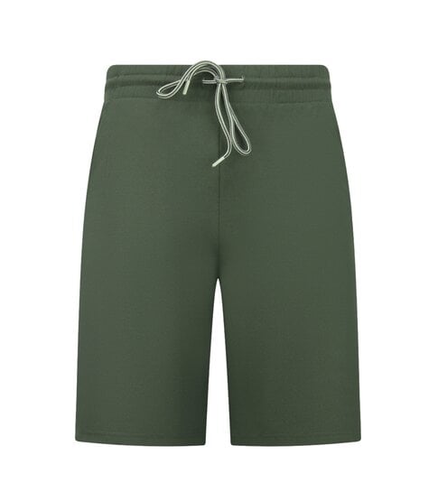 ENOS Zomerset Heren - Ribbed  Oversized Shirt  en Korte Broek - Twinset twee delig - F-5830 - Groen