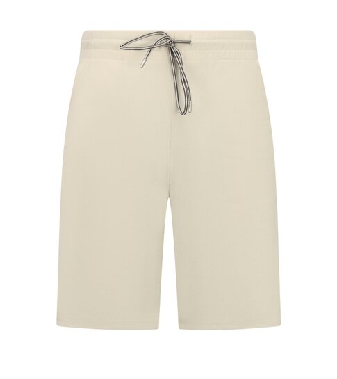 ENOS Zomerset Heren - Ribbed  Oversized Shirt  en Korte Broek - Twinset twee delig - F-5830 - Beige