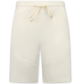 ENOS Zomerset Heren - Ribbed Oversized  Polo Shirt - Shorts heren / Oversized T shirt Heren  - Twinset -F-5828- Beige