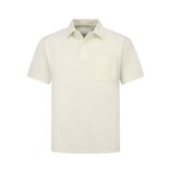 ENOS Zomerset Heren - Ribbed Oversized  Polo Shirt - Shorts heren / Oversized T shirt Heren  - Twinset -F-5828- Beige