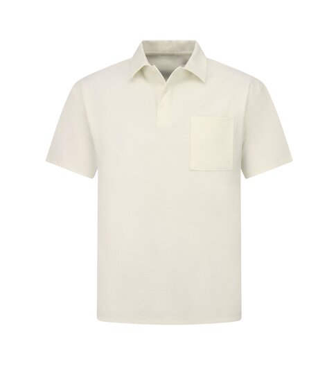 ENOS Zomerset Heren - Ribbed Oversized  Polo Shirt - Shorts heren / Oversized T shirt Heren  - Twinset -F-5828- Beige