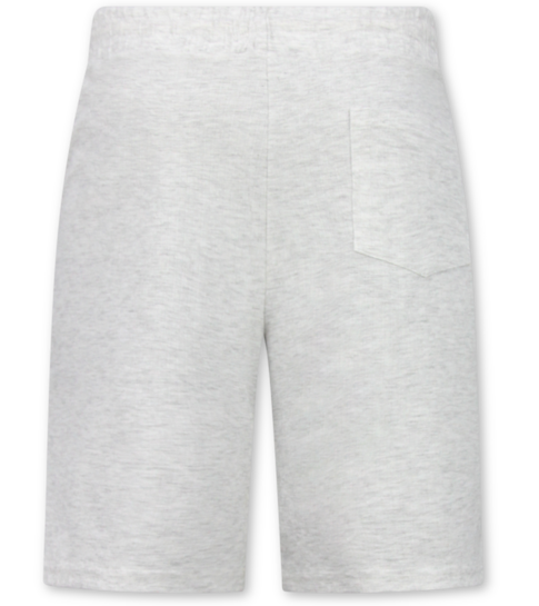ENOS Zomerset Heren - Ribbed Oversized  Polo Shirt - Shorts heren / Oversized T shirt Heren  - Twinset -F-5828- Grijs
