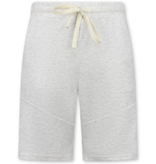 ENOS Zomerset Heren - Ribbed Oversized  Polo Shirt - Shorts heren / Oversized T shirt Heren  - Twinset -F-5828- Grijs