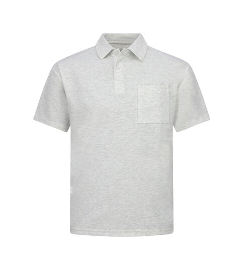 ENOS Zomerset Heren - Ribbed Oversized  Polo Shirt - Shorts heren / Oversized T shirt Heren  - Twinset -F-5828- Grijs