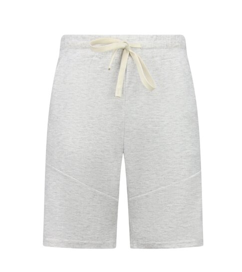 ENOS Zomerset Heren - Ribbed Oversized  Polo Shirt - Shorts heren / Oversized T shirt Heren  - Twinset -F-5828- Grijs