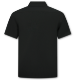 ENOS Zomerset Heren - Ribbed Oversized  Polo Shirt - Shorts heren / Oversized T shirt Heren  - Twinset -F-5828- Zwart