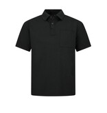 ENOS Zomerset Heren - Ribbed Oversized  Polo Shirt - Shorts heren / Oversized T shirt Heren  - Twinset -F-5828- Zwart