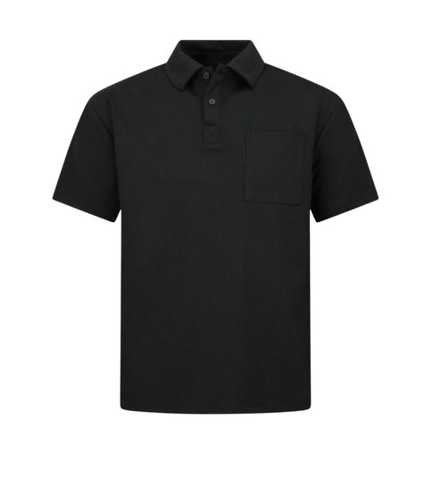ENOS Zomerset Heren - Ribbed Oversized  Polo Shirt - Shorts heren / Oversized T shirt Heren  - Twinset -F-5828- Zwart