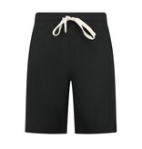 ENOS Zomerset Heren - Ribbed Oversized  Polo Shirt - Shorts heren / Oversized T shirt Heren  - Twinset -F-5828- Zwart