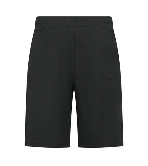 ENOS Zomerset Heren - Ribbed Oversized  Polo Shirt - Shorts heren / Oversized T shirt Heren  - Twinset -F-5828- Zwart