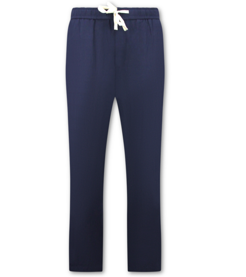 ENOS Linnen Zomerset Heren - Oversized Twinset - Linnen Broek Heren - Linnen Overhemd Heren  - 7165 - Blauw