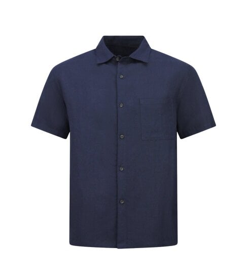 ENOS Linnen Zomerset Heren - Oversized Twinset - Linnen Broek Heren - Linnen Overhemd Heren  - 7165 - Blauw