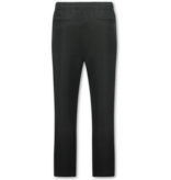 ENOS Linnen Zomerset Heren - Oversized Twinset - Linnen Broek Heren - Linnen Overhemd Heren  - 7165 - Zwart