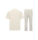 ENOS Linnen Zomerset Heren - Oversized Twinset - Linnen Overhemd Heren - Linnen Broek Heren - 7165 - Beige