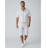 ENOS Zomerset Heren - Ribbed Oversized  Polo Shirt - Shorts heren / Oversized T shirt Heren  - Twinset -F-5828- Grijs