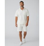 ENOS Zomerset Heren - Ribbed Oversized  Polo Shirt - Shorts heren / Oversized T shirt Heren  - Twinset -F-5828- Beige