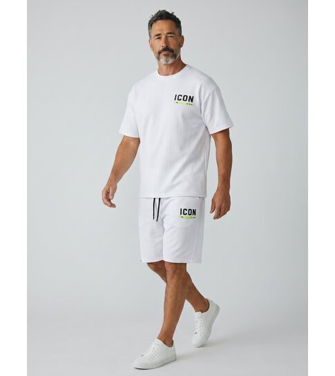 True Rise Zomerset Heren ICON - Oversized T shirt en Short Heren - Twinset - 2096 - Wit