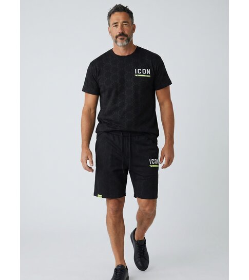 True Rise Zomerset Heren ICON - Oversized T shirt en Short Heren - Twinset - 2096 - Zwart