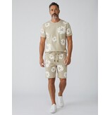 True Rise Bloemen Print  Zomerset Heren - Bloemen Pak met Short Heren Twinset -1770 - Bruin