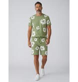 True Rise Bloemen Print  Zomerset Heren - Bloemen Pak met Short Heren Twinset -1770 -Groen