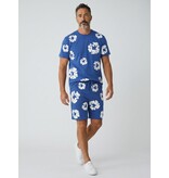 True Rise Bloemen Print  Zomerset Heren - Bloemen Pak met Short Heren Twinset -1770 -Navy