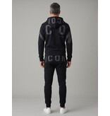 True Rise ICON Hoodie Joggingpak Heren - Trainingspak Heren - Huispak Heren Volwassenen - 6152 - Zwart