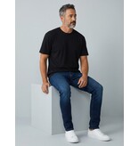 True Rise Oversized T shirt Heren  - Effen T shirt Heren  Blanco - MD6530 - Zwart