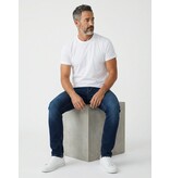 True Rise Oversized T shirt Heren  - Effen T shirt Heren  Blanco - MD6530 - Wit