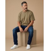 True Rise Oversized T shirt Heren  - Effen T shirt Heren  Blanco - MD6530 - Donker Bruin