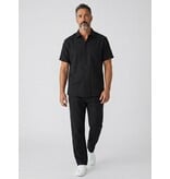 ENOS Linnen Zomerset Heren - Oversized Twinset - Linnen Broek Heren - Linnen Overhemd Heren  - 7165 - Zwart