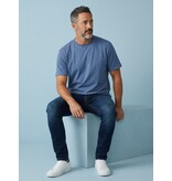 True Rise Oversized T shirt Heren  - Effen T shirt Heren  Blanco - MD6530 - Donker Blauw