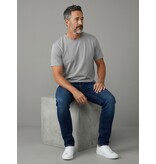 True Rise Oversized T shirt Heren  - Effen T shirt Heren  Blanco - MD6530 - Donker Grijs