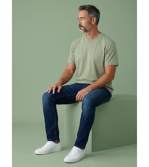 True Rise Oversized T shirt Heren - Effen T shirt Heren Blanco - MD6530 - Licht Groen